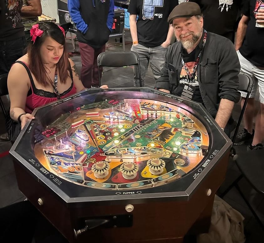 Pinball machine Rotation VIII in action.