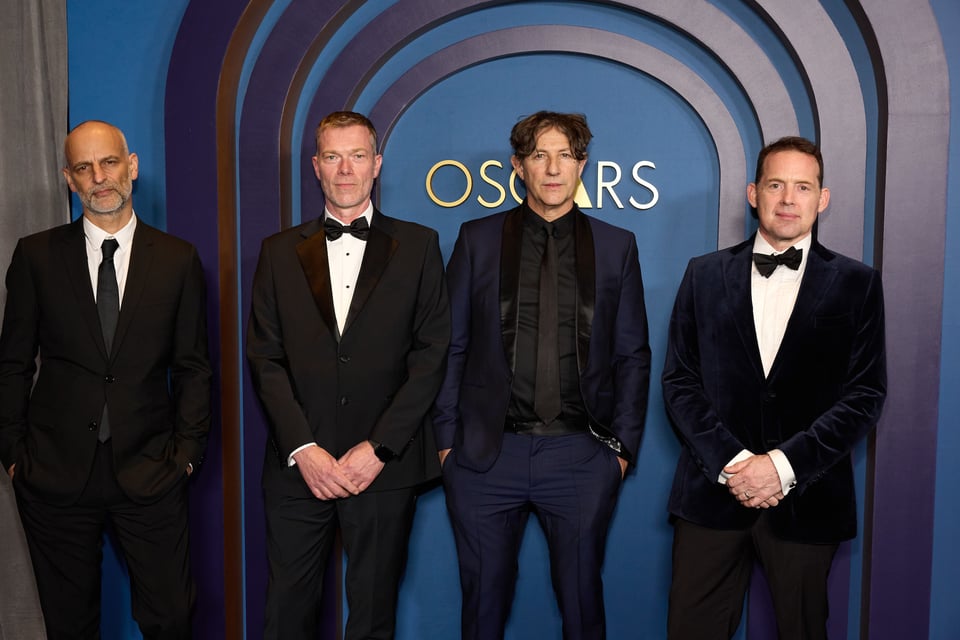 James Wilson, Chris Oddy, Jonathan Glazer and Johnnie Burn arrives at the 14th Governors Awards in the Ray Dolby Ballroom at Ovation Hollywood on Tuesday, January 9, 2024.