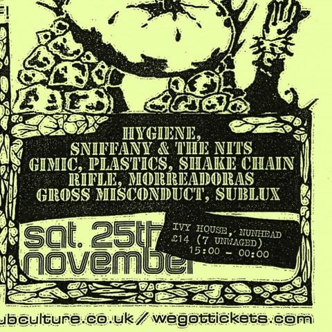 Saturday lineup (as below)