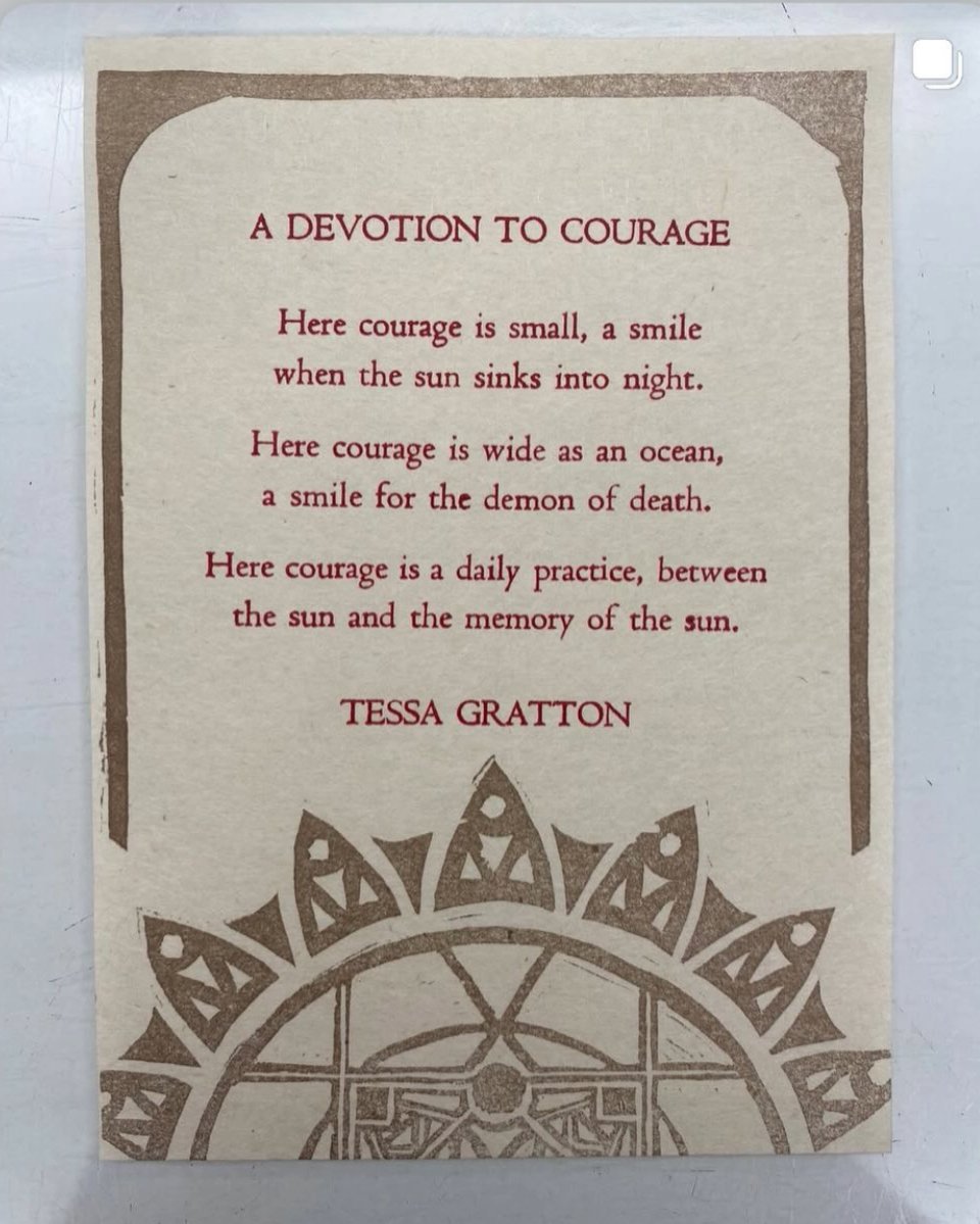 the print of A DEVOTION TO COURAGE from THE MERCY MAKERS, with a sun mandala