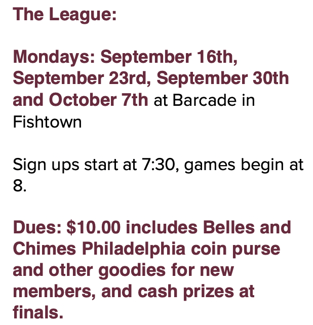 Belles and Chimes Philly Newsletter #2!