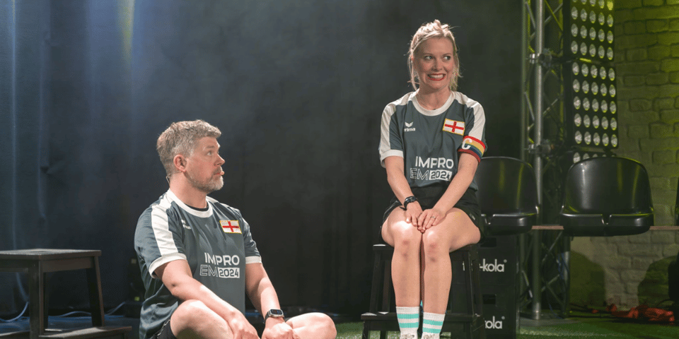 The England Improv team on stage in Munich.