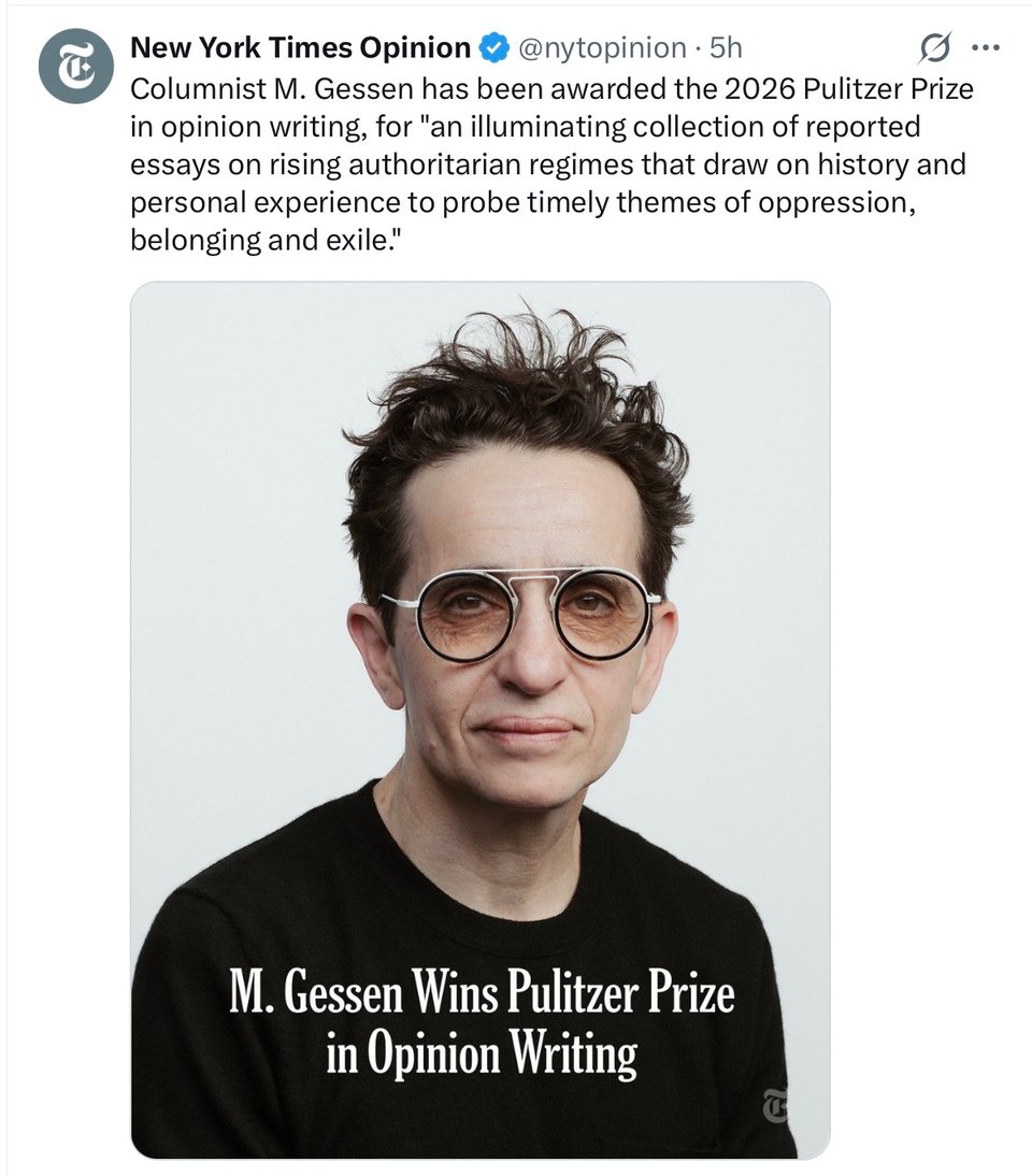 M. Gessen won a Pulitzer too.