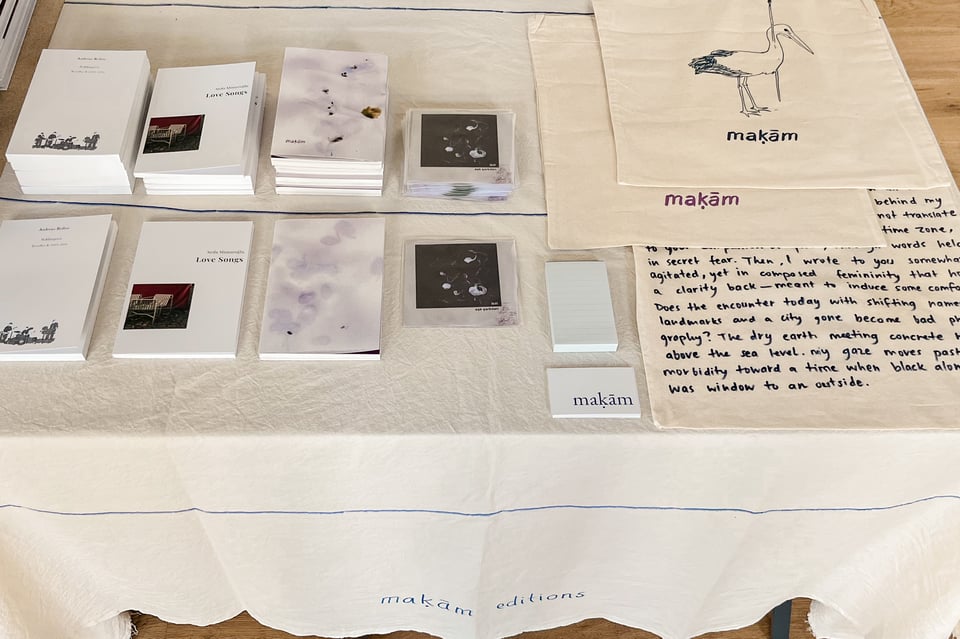 makam editions book fair table