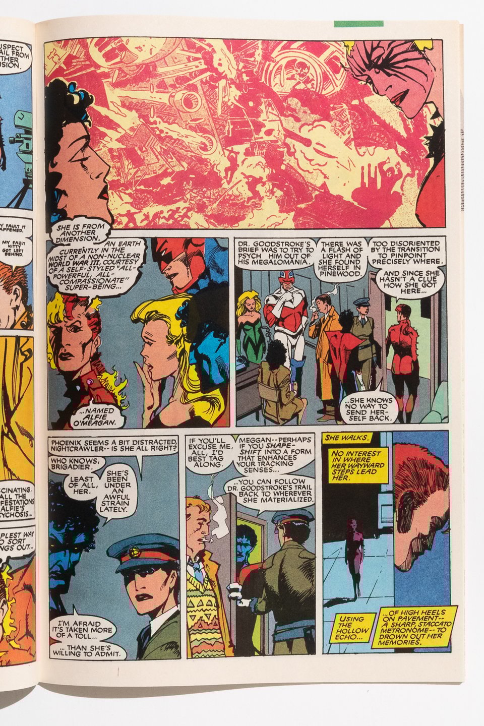 another page from Excalibur by BWS and Sienkiewicz. Everyone has that BWS face, but inked with Sienkiewicz ideas