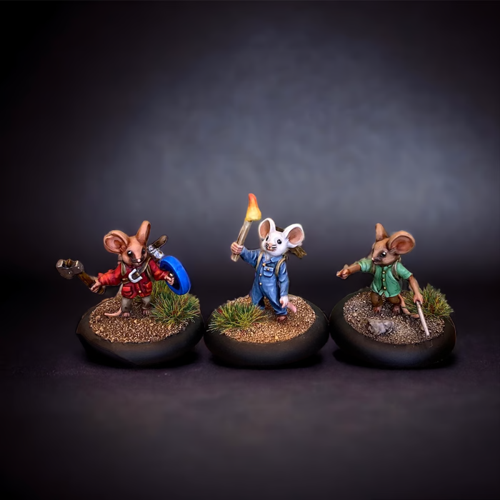 A new range of 28mm Mouse Adventurers from Morgue Miniatures
