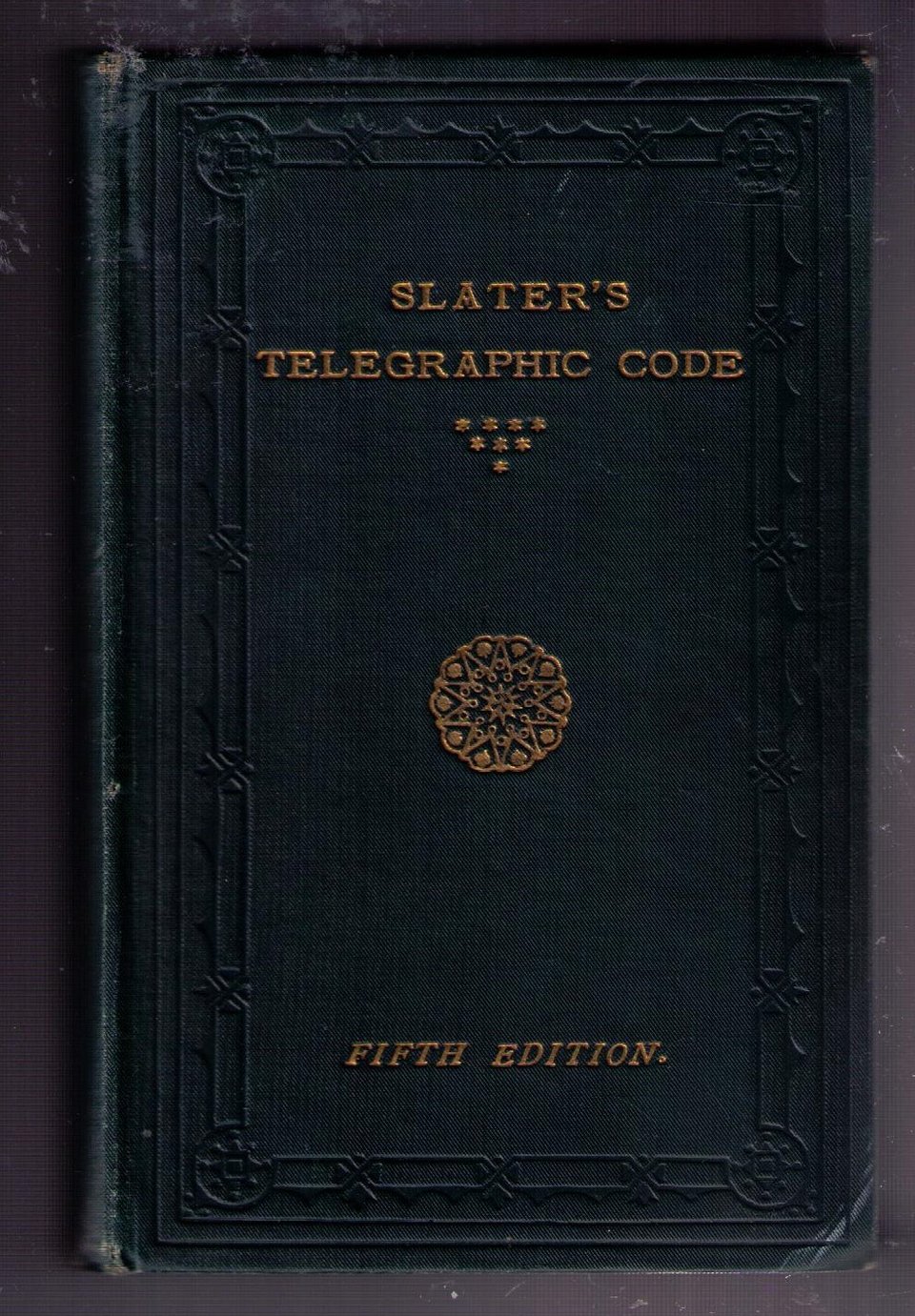 A logbook contains codes for sending secret messages by telegram
