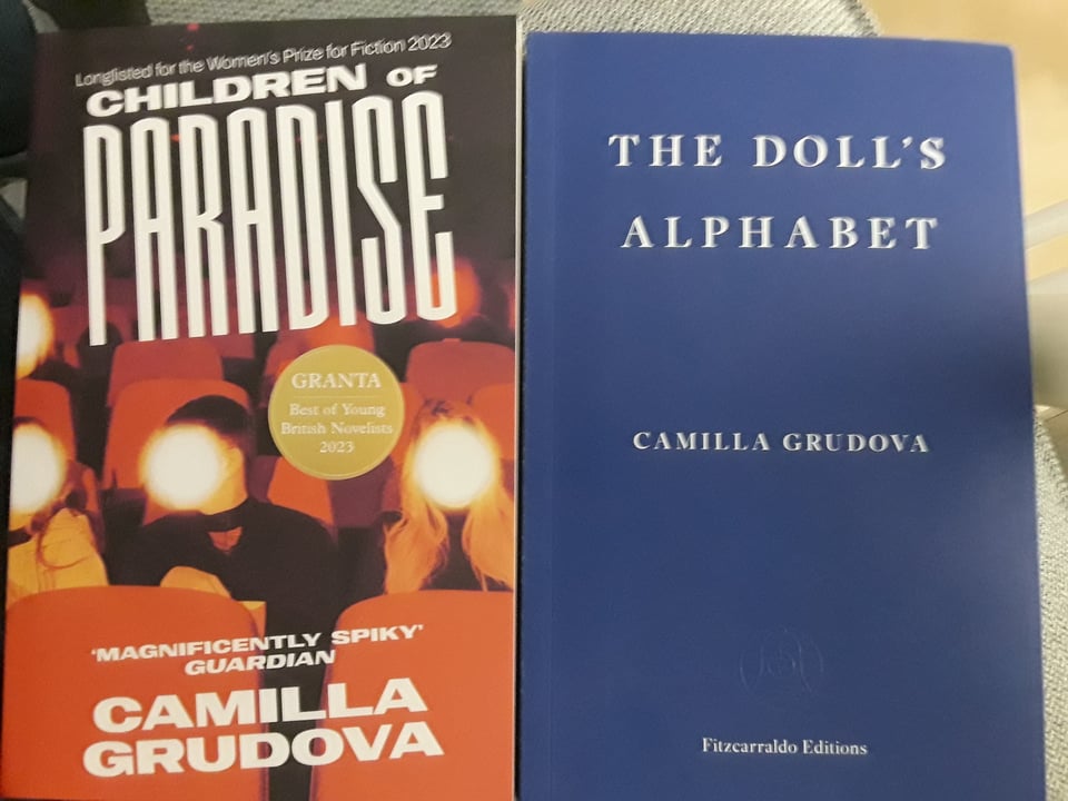 a photo of the books Children of Paradise and The Doll's Alphabet by Camilla Grudova