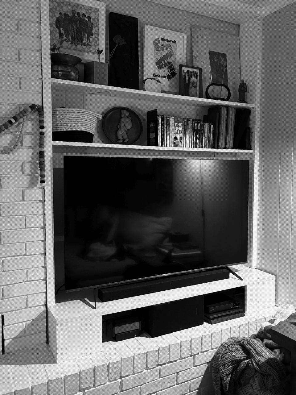 New shelves and entertainment center for the TV