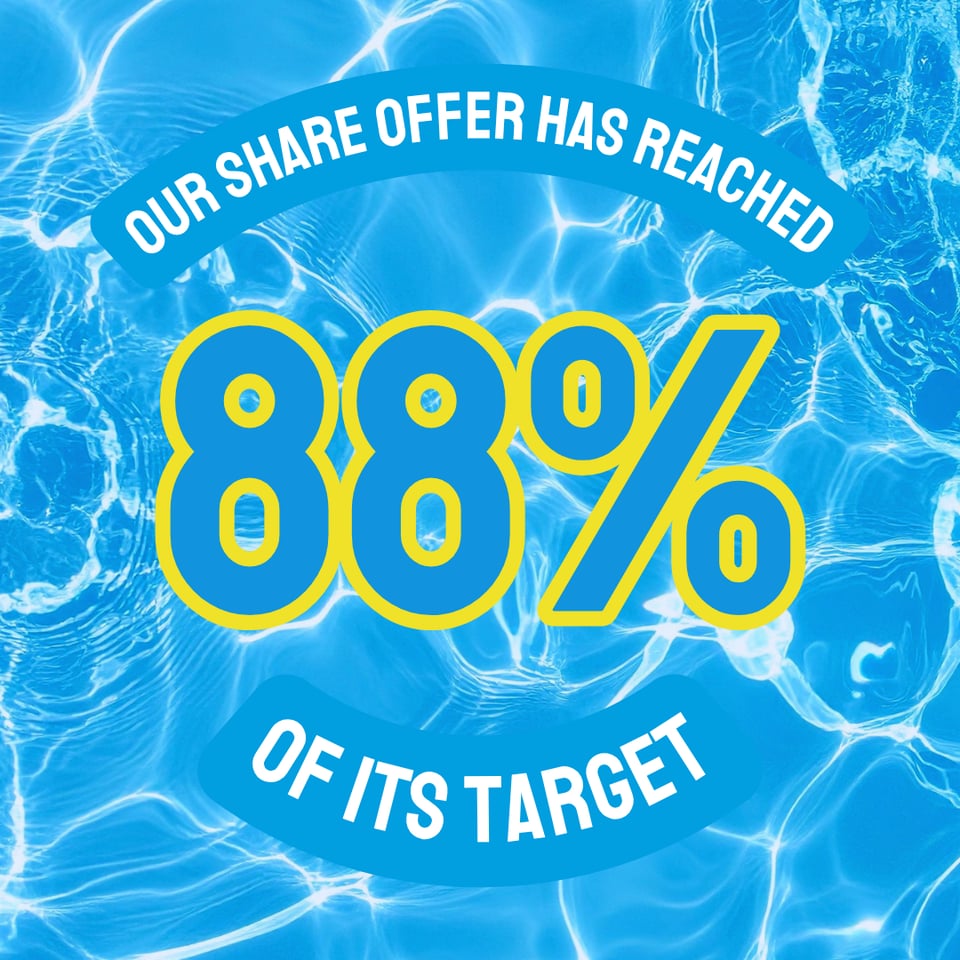 our share offer reached 88% of its target