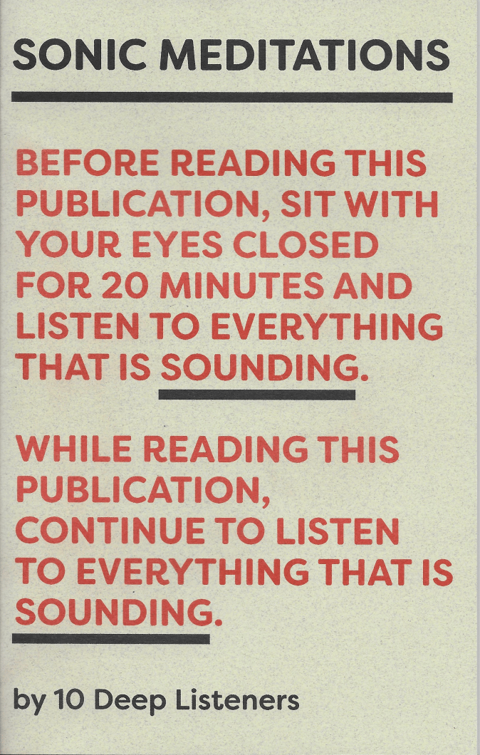 Cover of a book about Sonic Meditations by 10 Deep Listeners