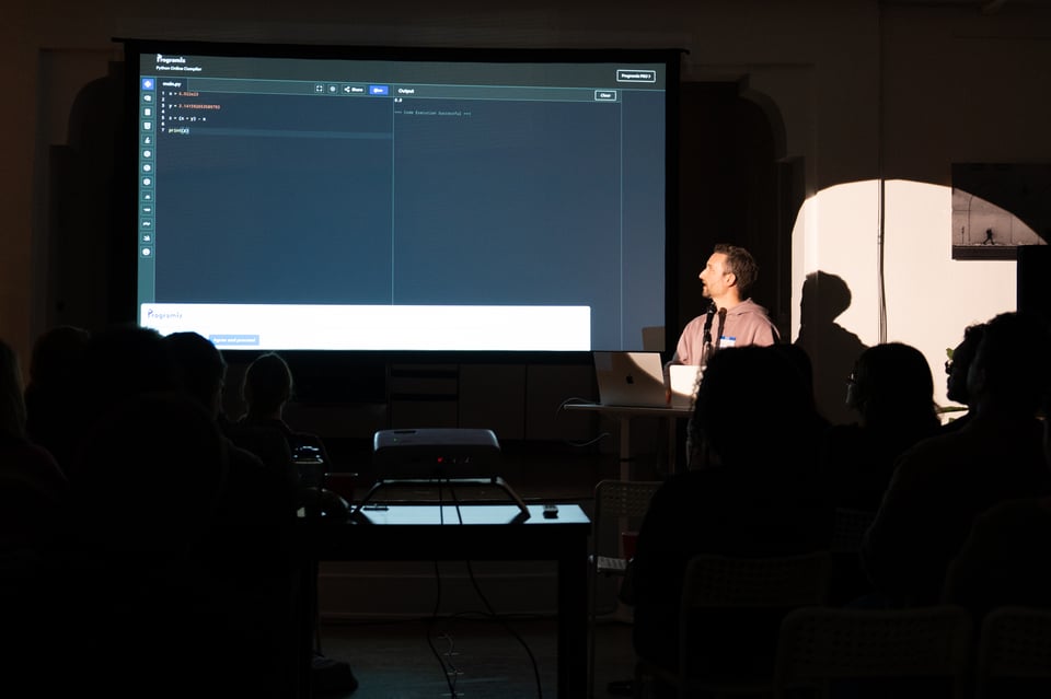 Max presenting.