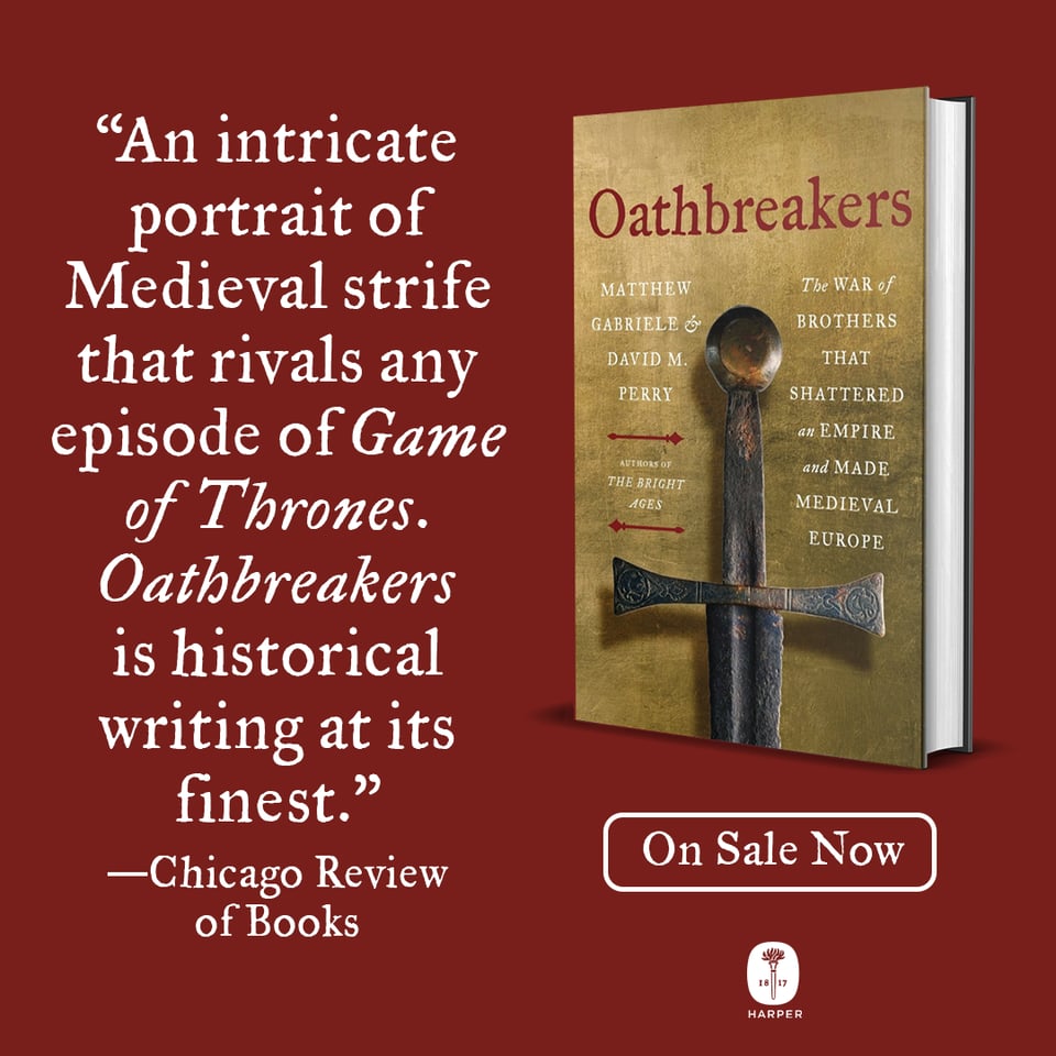 Oathbreakers cover with a quote from the Chicago Review of Books: "historical writing at its finest"