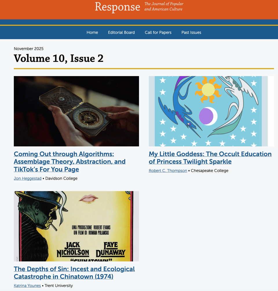 Screenshot of the Response homepage.