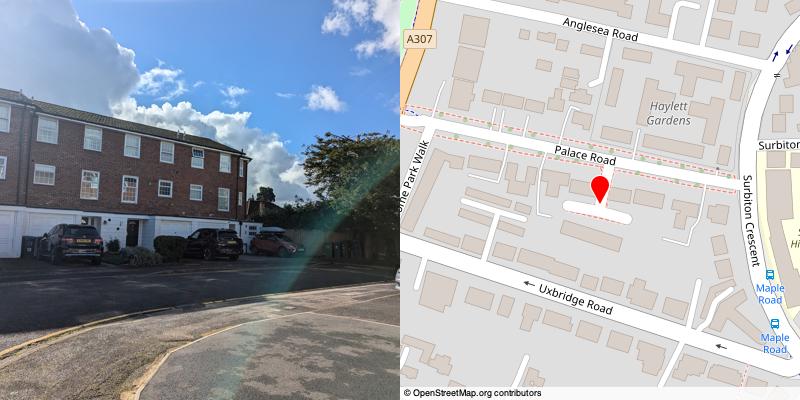 A picture and map of the mews