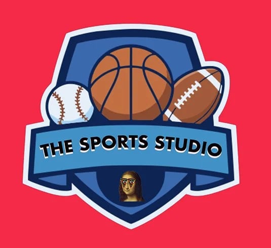 An icon with a baseball, basketball, football, and our Mona Pizza mascot
