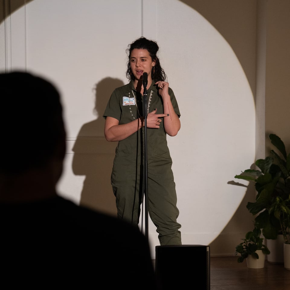 Allyson telling a story.