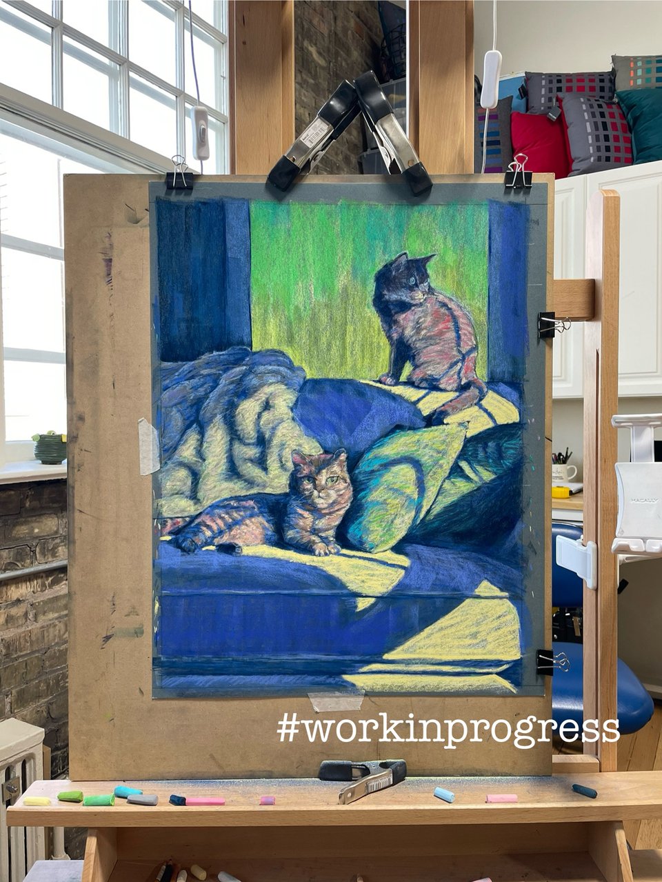 a painting on a easel