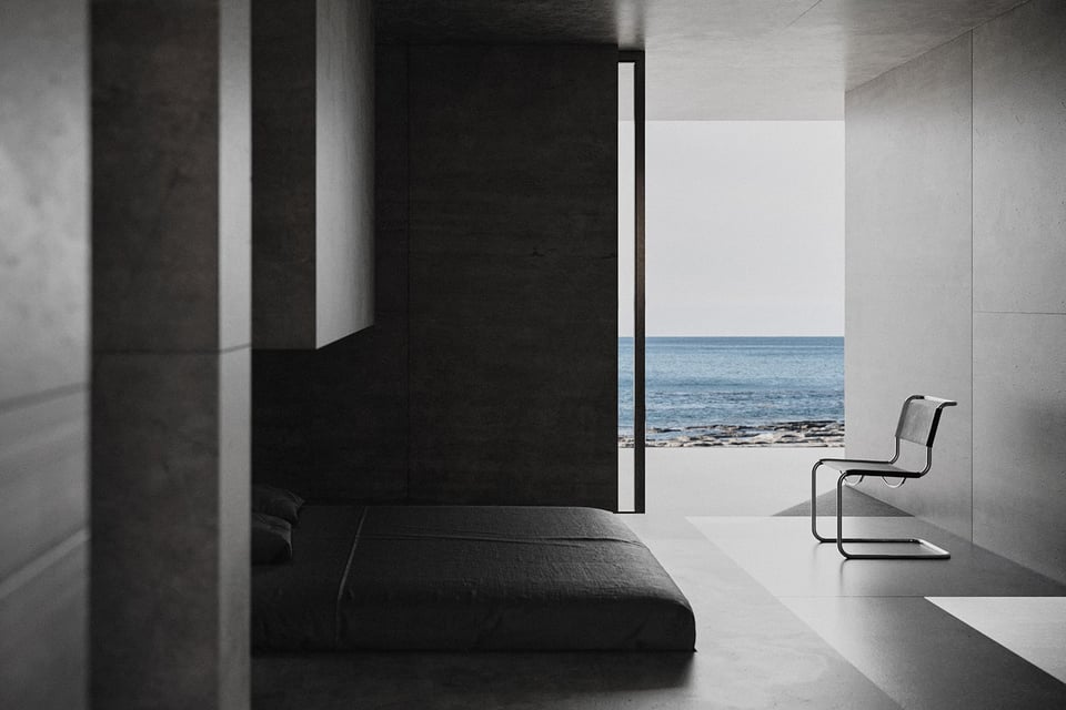 Lithodeme Residence bedroom interior view