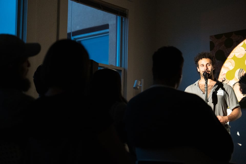 Mark telling a story.