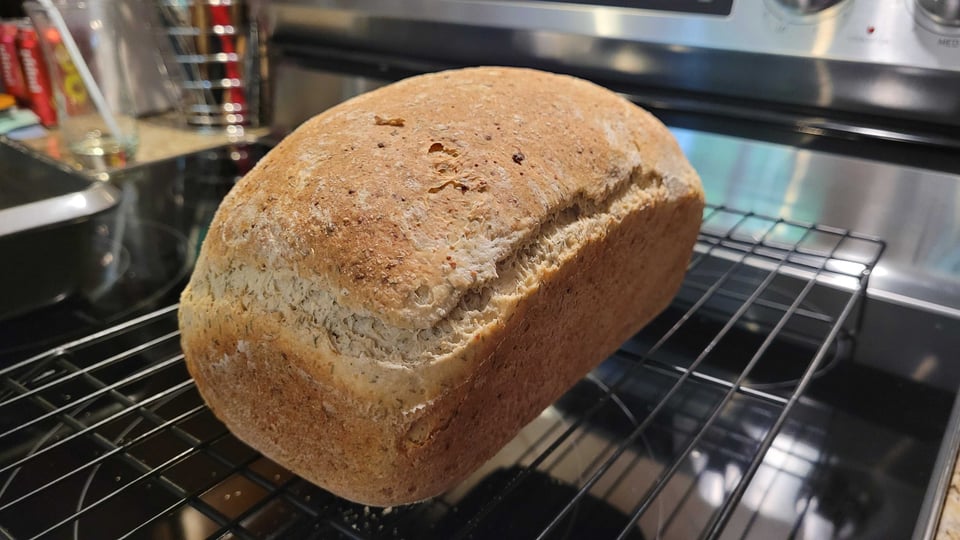 Sweet delicious cottage cheese and dill bread