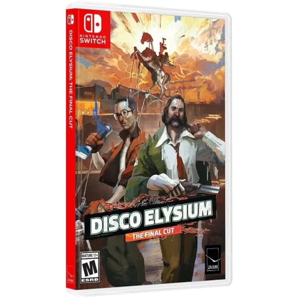 A rendering of the game Disco Elysium for the Nintendo Switch.