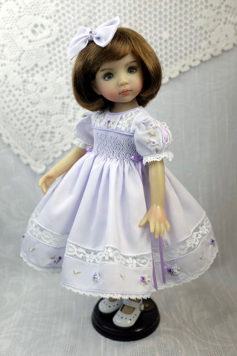 Lavender doll dress