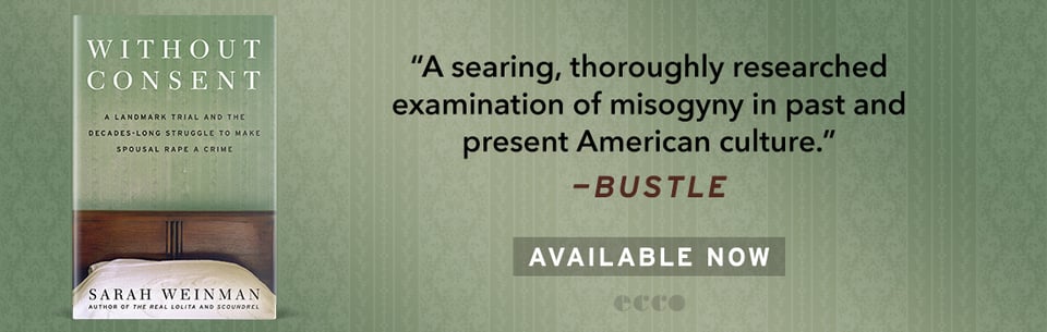 Banner ad for WITHOUT CONSENT by Sarah Weinman (available now)