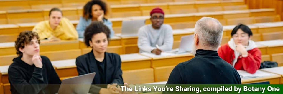 A sparsely attended lecture, with an ethnically diverse group of students.