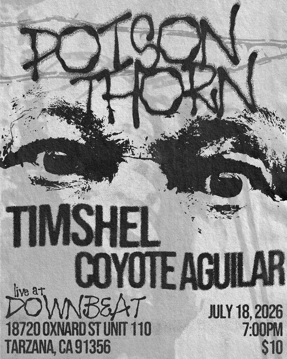 Downbeat LA show flyer