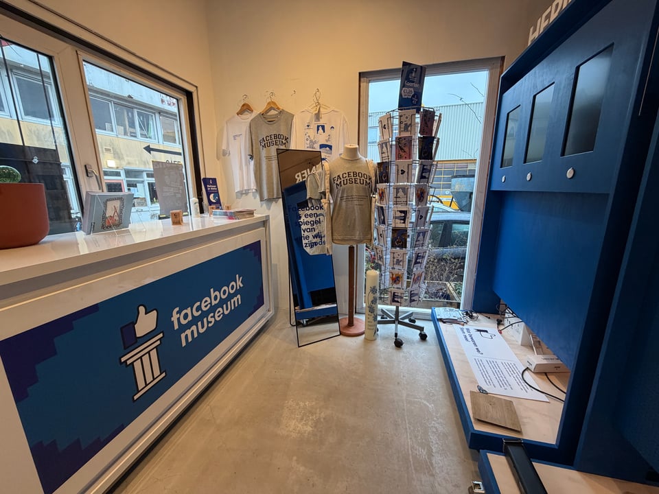 Parts of the "Facebook Museum" on display at SetUp office/hacker space.