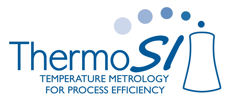The mid blue ThermoSI logo, featuring the project title and a stylized chimney emitting a series of circles to form clouds