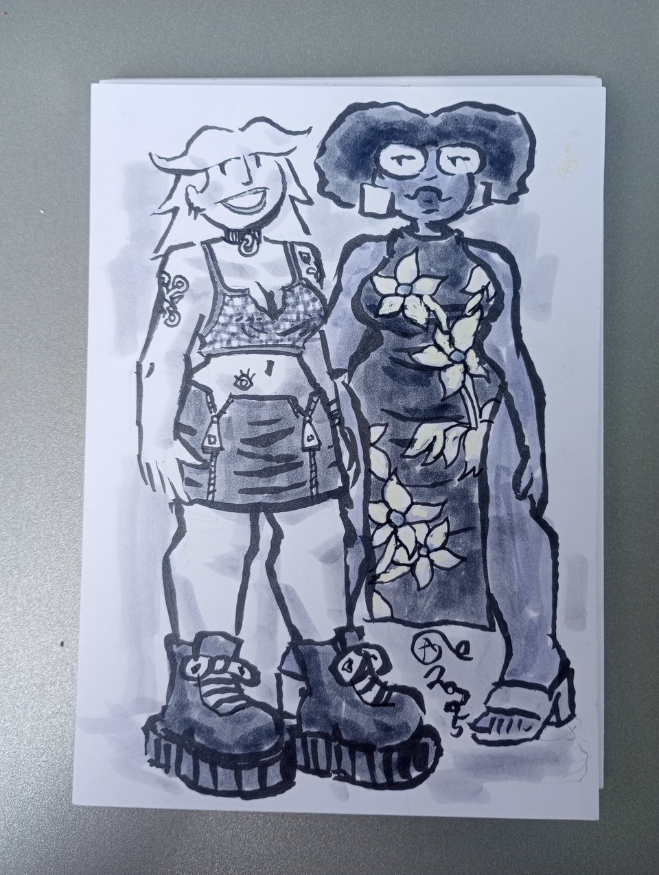 Tina and Ellie outfit drawing