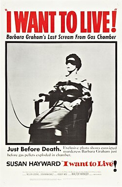 Theatrical release poster for I Want to Live (1958)