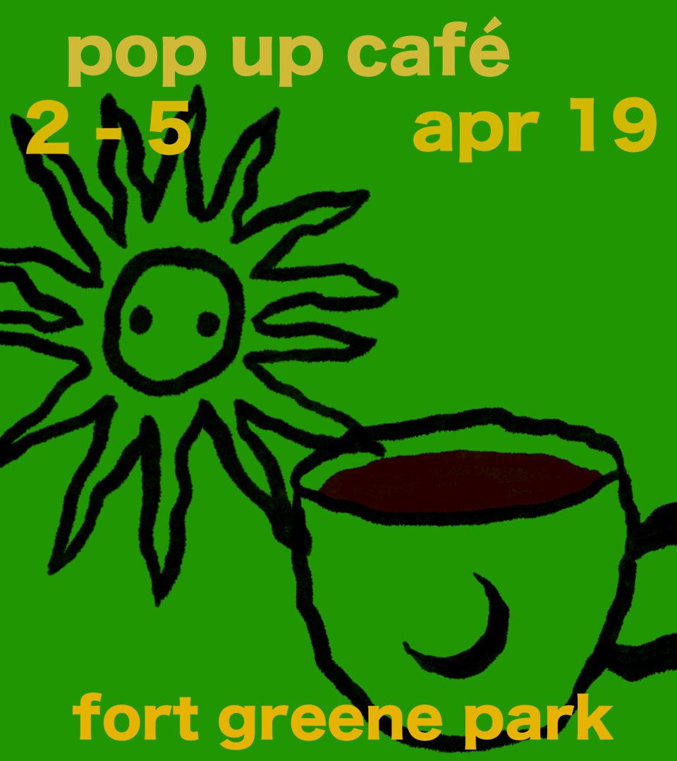 poster for pop up cafe