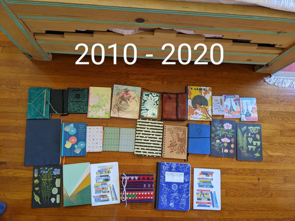 A collection of my journals, 2010-2020