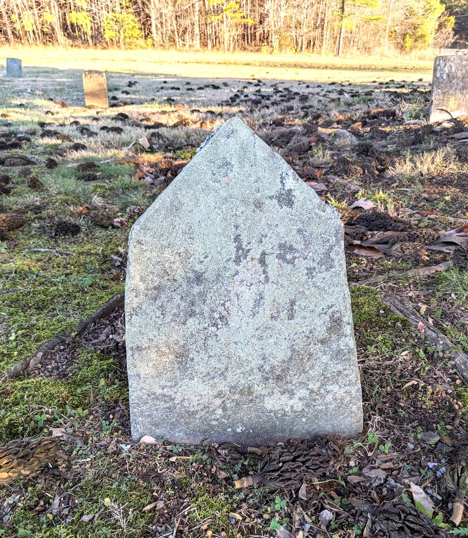 Stone grave marker with no visible inscription