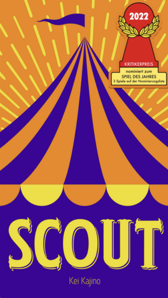 Cover of Scout game - featuring a circus tent.