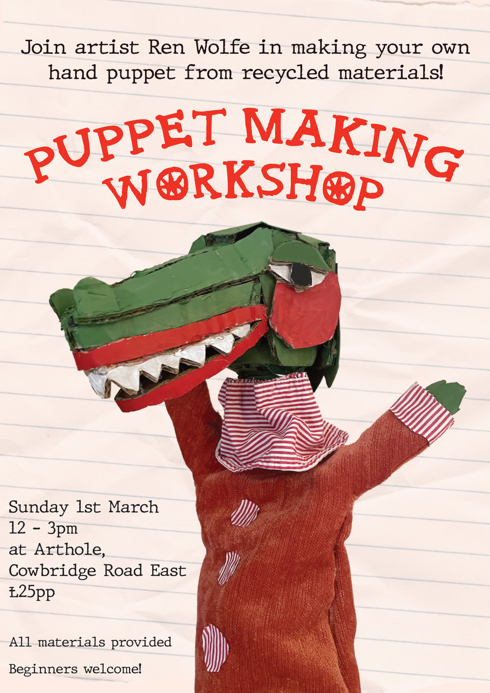 Cardiff Puppet Workshop Incoming! 