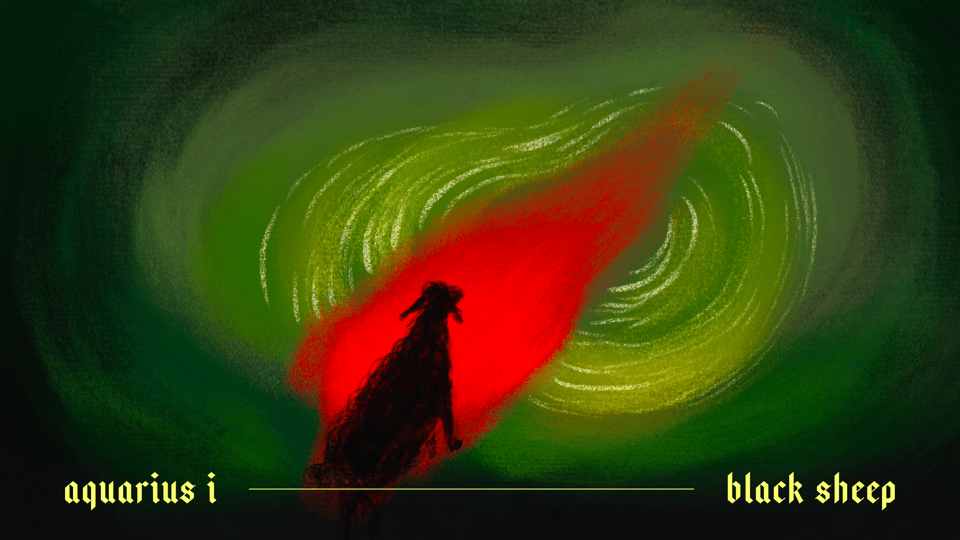 Kening Zhu's illustration of the Black Sheep for Aquarius I.