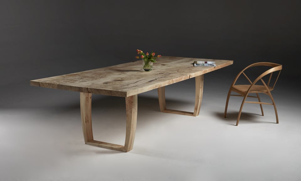 Burr Horse Chestnet Dining Table