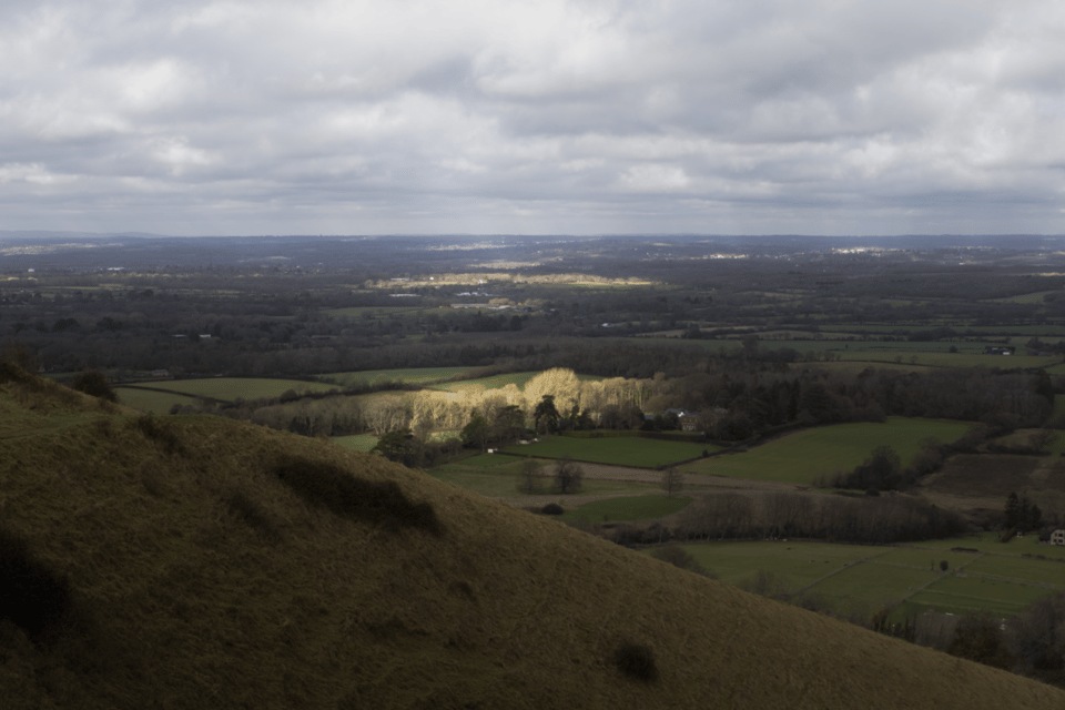 The way back down the South Downs hills