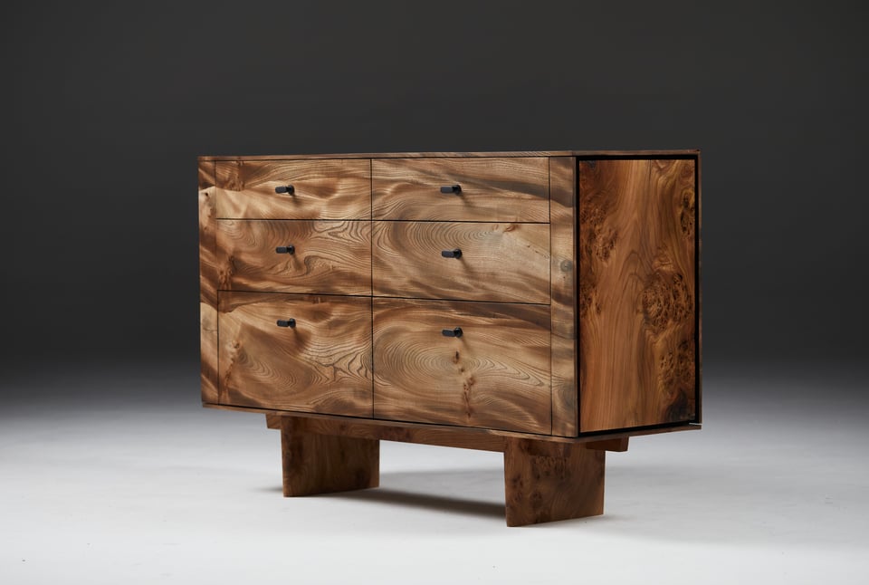 Chest of drawers in Scottish Elm