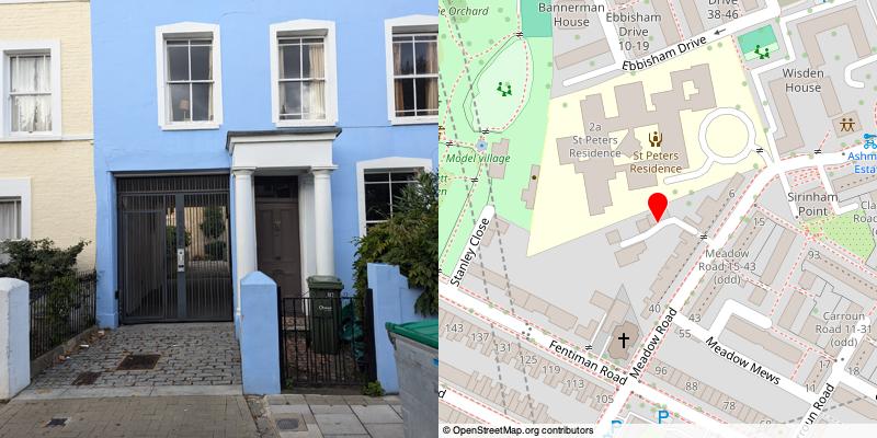 A picture and map of the mews