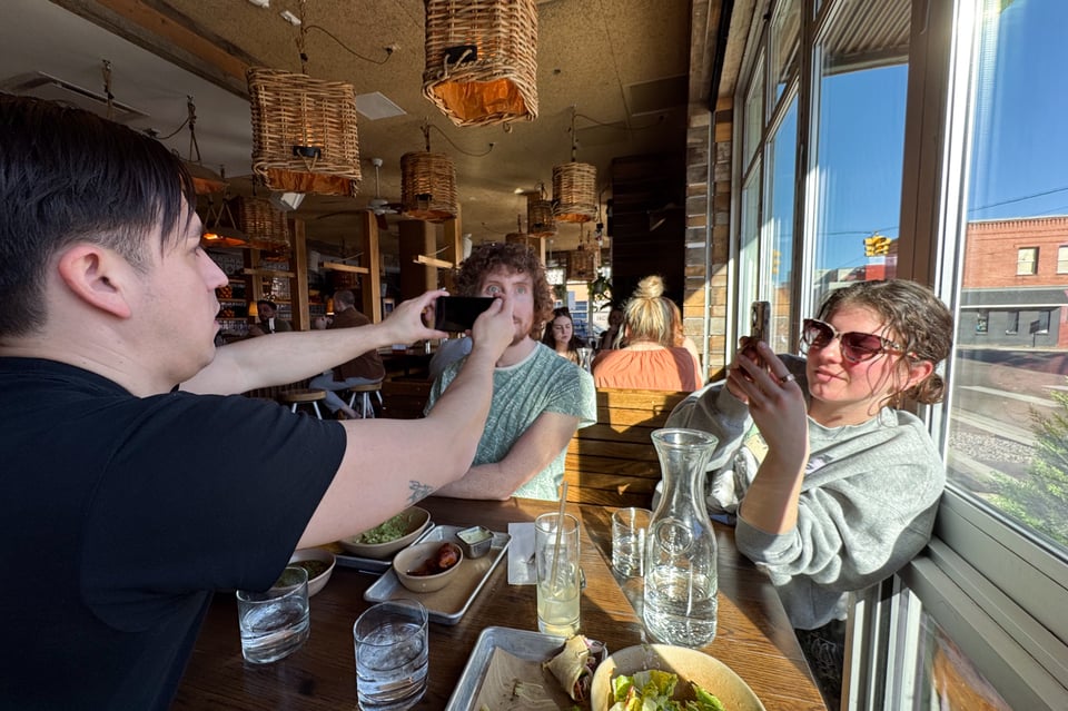 People eating at bartaco.