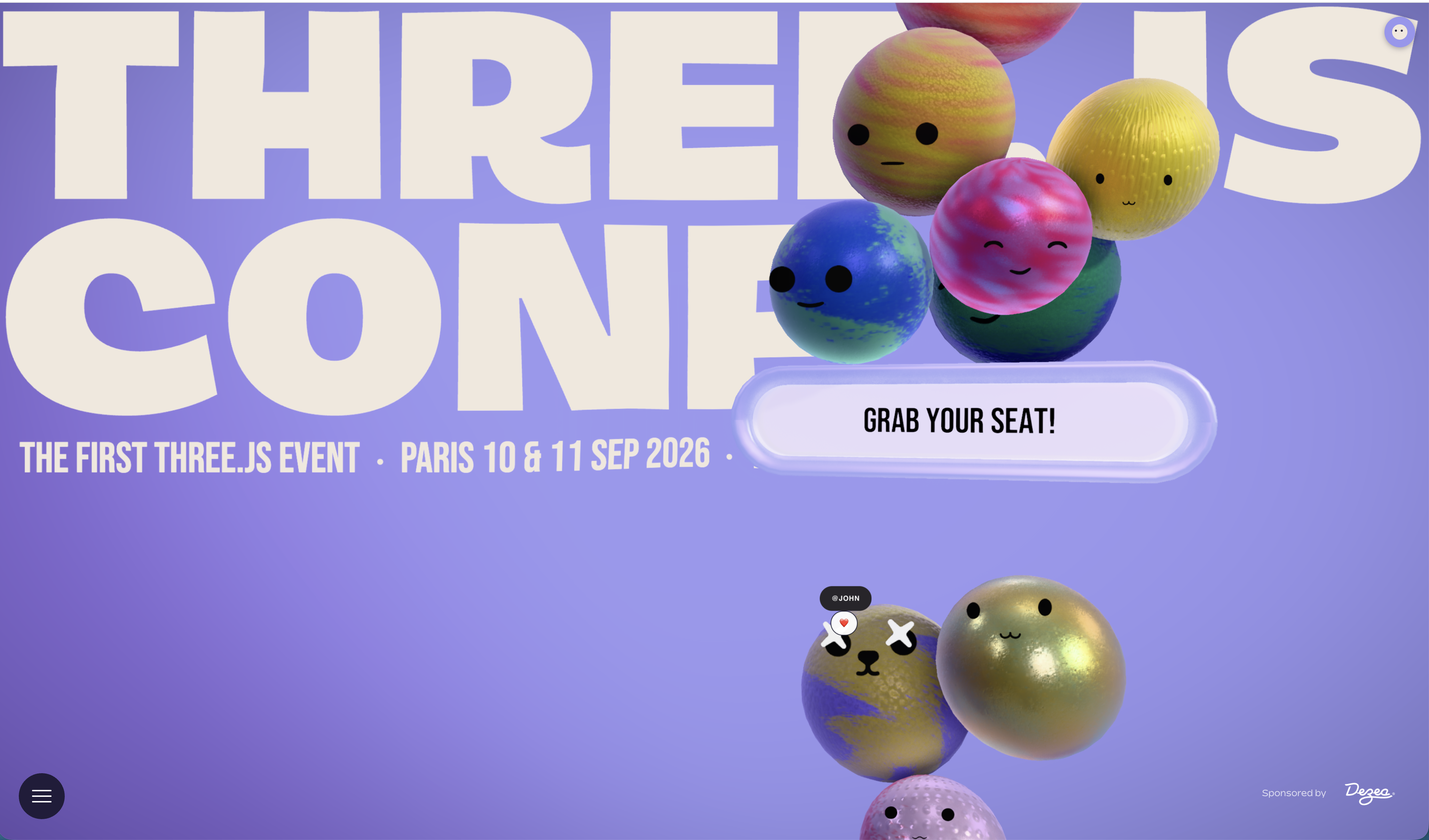 Threejs conference website