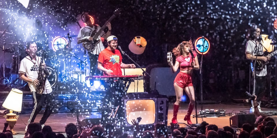 Lawrence on stage in New York.