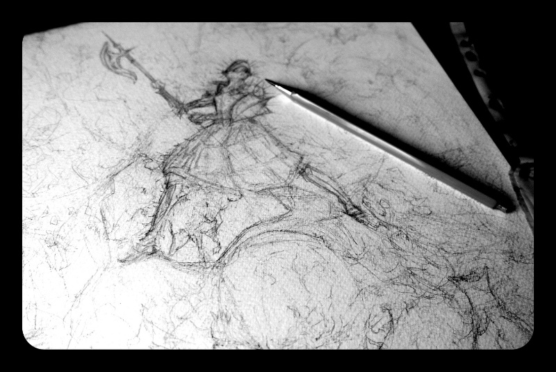 zdjęcie szkicu ołówkiem