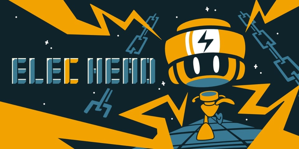 A cute robot with a floating head and lightning zapping around the place.