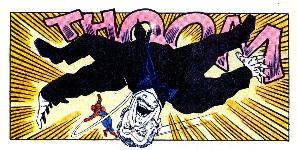 Spider-Man punching Tombstone.